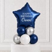 Navy Star Happy Birthday Personalised Stack
