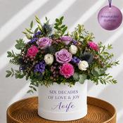 Personalised 60th Birthday Flower Hat Box