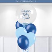 Personalised Blue Bubble Latex Bunch