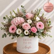 Personalised Bride To Be Flower Hat Box