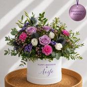 Personalised Lavender Rose Hat Box