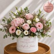 Personalised Wedding Day Flower Hat Box