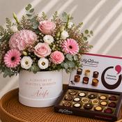 Personalised 100th Birthday Flowers &amp; Chocolates Gift Set
