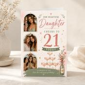 Personalised Beautiful Daughter Birthday Greeting Card image