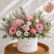 Personalised Blush Rose Hat Box