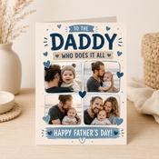 Personalised Daddy Who Does It All Father’s Day Card image