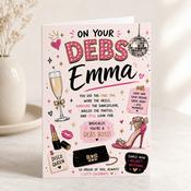 Personalised Dance Queen Debs Greeting Card