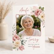 Personalised Floral Sympathy Greeting Card image