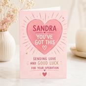 Personalised Good Luck on your Operation Greeting Card image