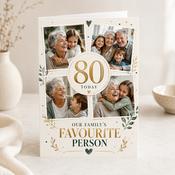 Personalised Grandparent Our Family’s Favourite Person Birthday Greeting Card image