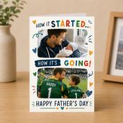 Personalised How It Started Father’s Day Greeting Card image