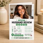 Personalised Official Wife Review Birthday Greeting Card