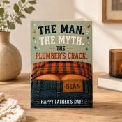 Personalised Plumber’s Crack Father’s Day Card image
