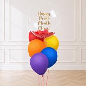 Personalised Pride Confetti Bubble Balloon Bunch image