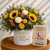 Personalised Sunshine Hat Box &amp; Congratulations Card