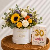Personalised Sunshine Hat Box &amp; Greeting Card