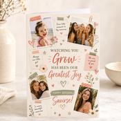 Personalised Watching You Grow Birthday Greeting Card image