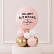 Pink Back to School Personalised Balloon Stack