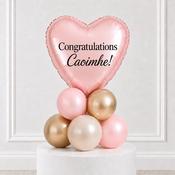 Pink Congratulations Heart Personalised Stack