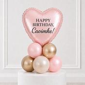 Pink Heart Happy Birthday Personalised Stack image