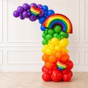 Pride Party Foils Ready-Made Asymmetric Balloon Arch image