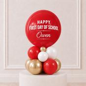 Red Back to School Personalised Balloon Stack image