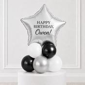 Silver Star Happy Birthday Personalised Stack image