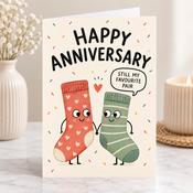 Still My Favourite Pair Funny Anniversary Greeting Card