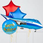 Blue Aerplane Inflated Balloon Package image