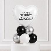 White Heart Happy Birthday Personalised Stack