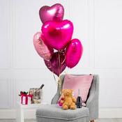 Half Dozen Berry Blush Hearts, Bear &amp; Prosecco image