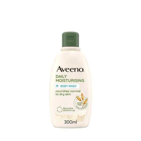 Aveeno Daily Moisturising Body Wash for Normal to Dry Skin, Soap Free, 300ml