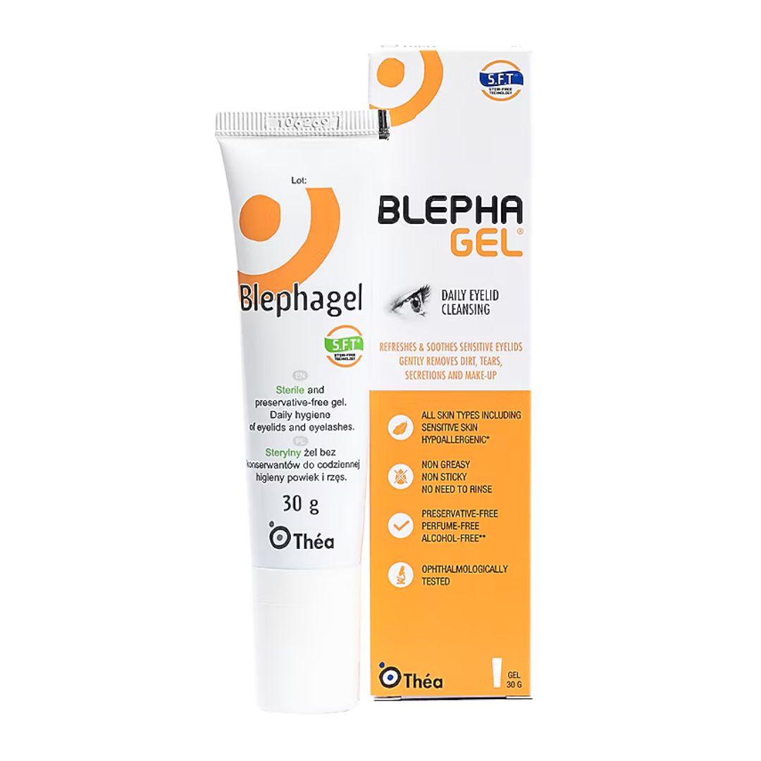 Blephagel Eyelid Cleansing Gel 30g Daily Cleansing for Sensitive Skin, Hypoallergenic, Non-stinging, No need to rinse, Preservative-free, Perfume-free, Alcohol-free, Ophthalmologically tested