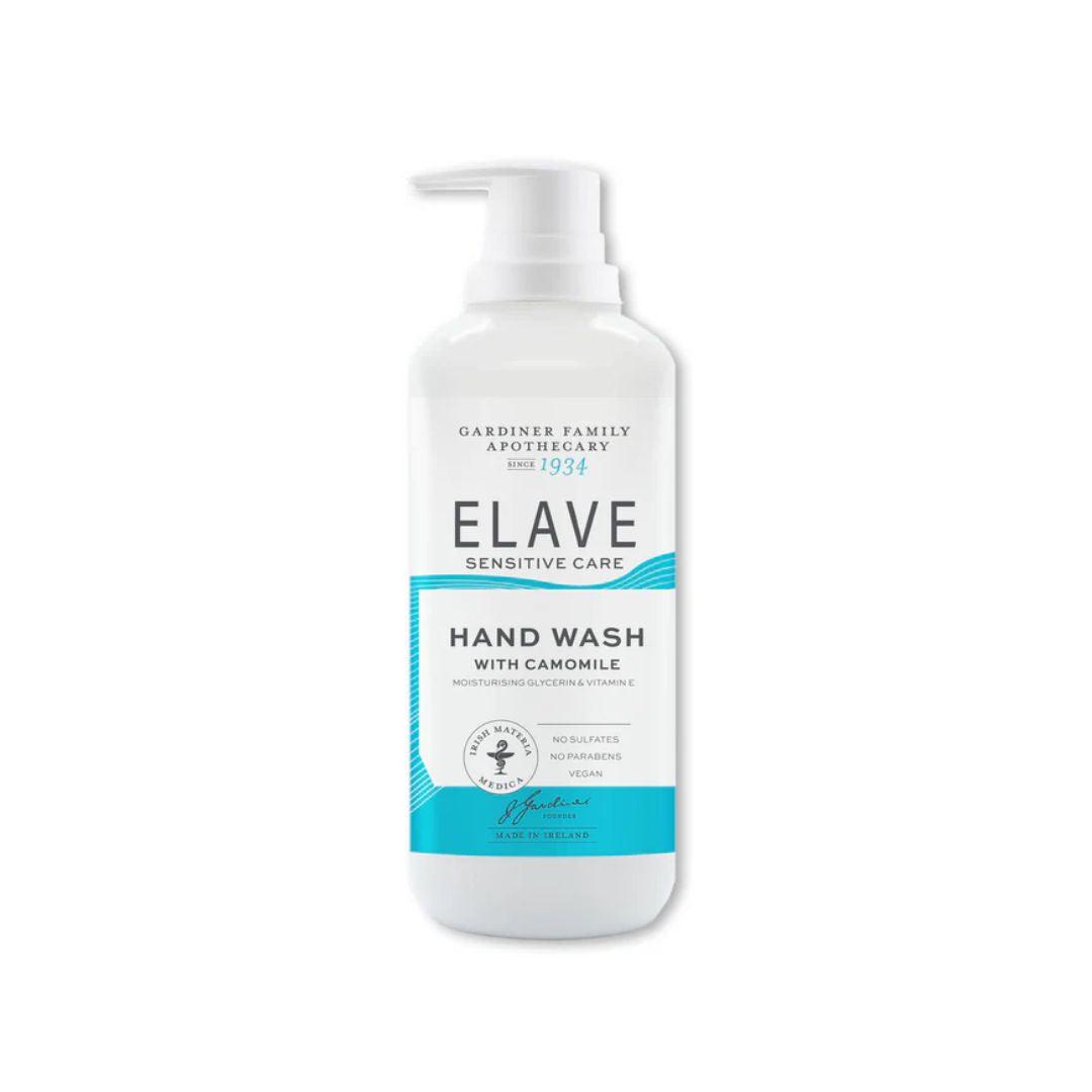 Elave Hand Wash 500ml with Camomile, Sensitive Skin, Moisturising, Vegan, Sulfate-Free