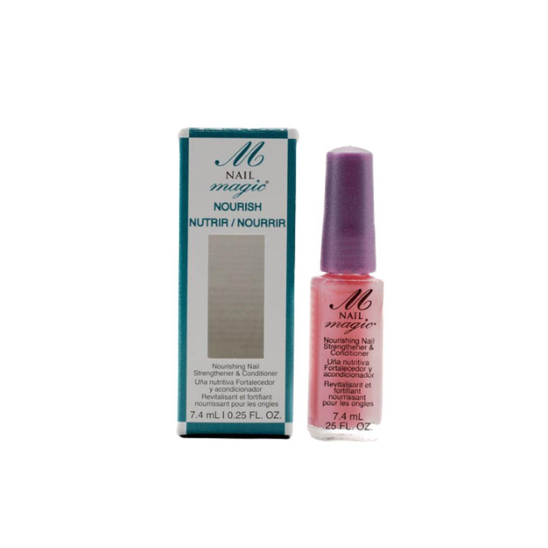 Nail Magic Nourishing Nail Strengthener & Conditioner 7.4ml - Keratin, Argan Oil, Bamboo Extract for Weak, Brittle, Peeling Nails - Clear Gloss Finish
