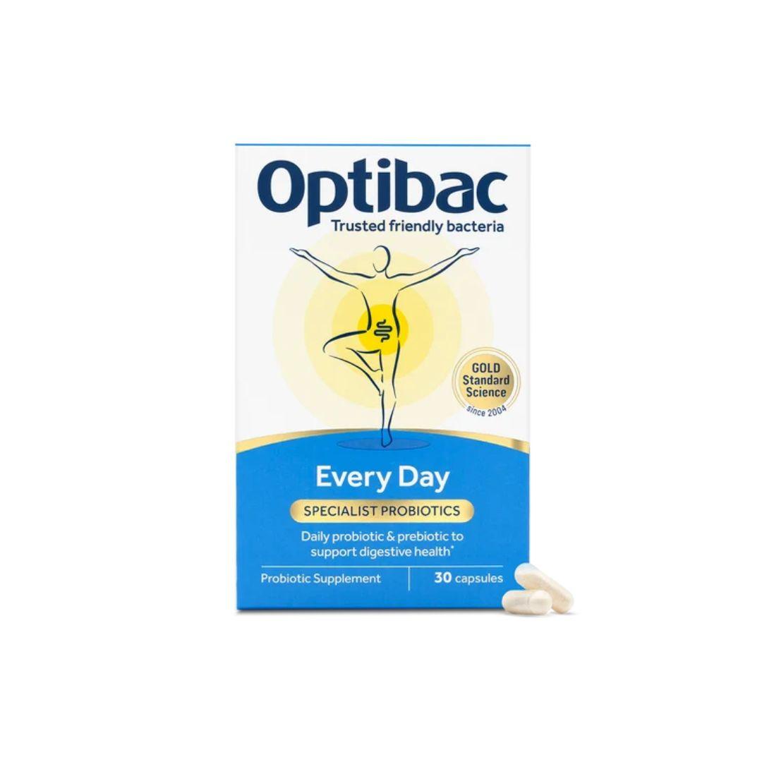 Optibac Every Day Probiotics 30 Capsules - Sugar-free, Gluten-free, Vegetarian, GMO free