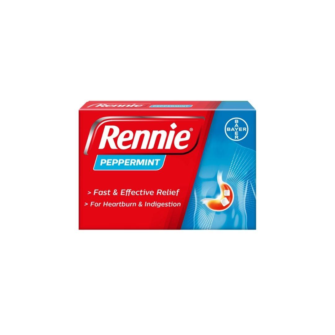 Rennie Peppermint Chewable Tablets 48 - Fast effective relief from indigestion and heartburn
