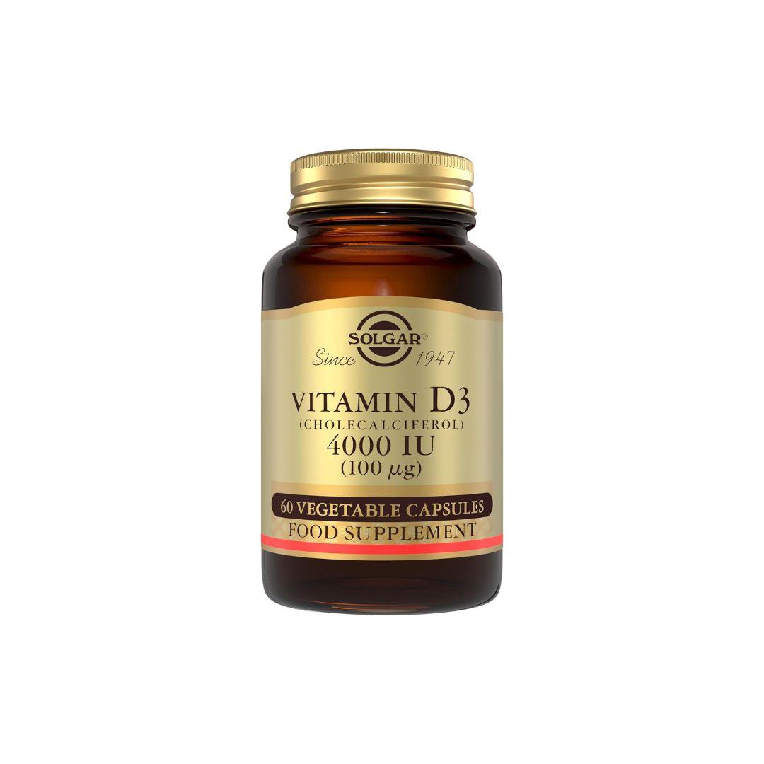 Solgar Vitamin D3 4000 IU 60 Vegetable Capsules Food Supplement