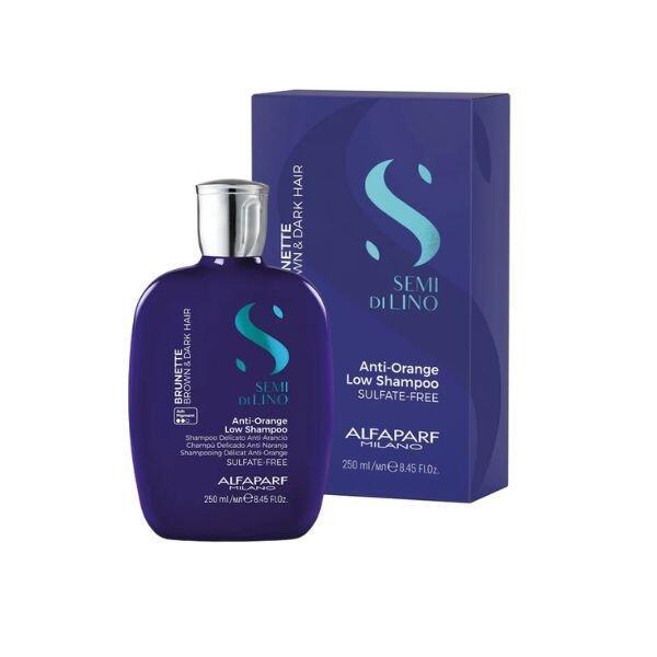 Alfaparf Semi Di Lino Anti-Orange Shampoo for Brown & Dark Hair 250ml - Sulfate-Free