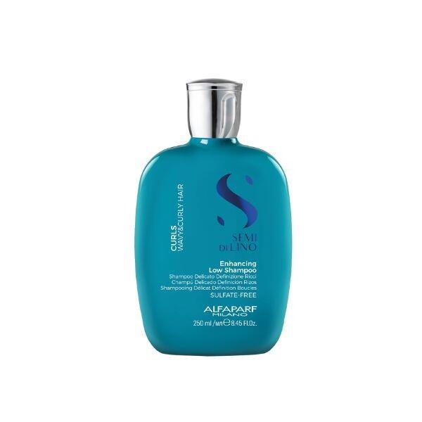 Alfaparf Semi Di Lino Curls Low Shampoo for Wavy & Curly Hair - Enhancing, Sulfate-Free - 250ml