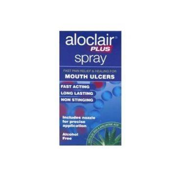 Aloclair Plus Spray 15ml - Mouth Ulcer Treatment - Fast Pain Relief & Healing, Alcohol Free, Non Stinging