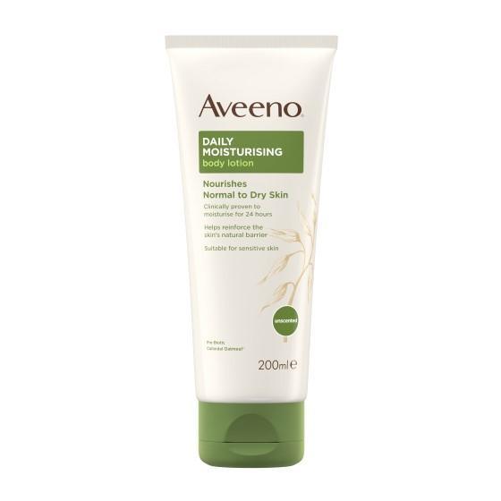 Aveeno Daily Moisturising Body Lotion 200ml, Normal to Dry Skin, Unscented