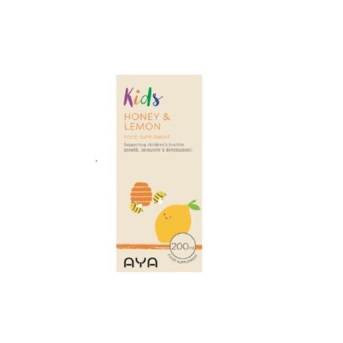 AYA Honey & Lemon 200ml Food Supplement for Soothing Throat Irritation - Suitable for All the Family