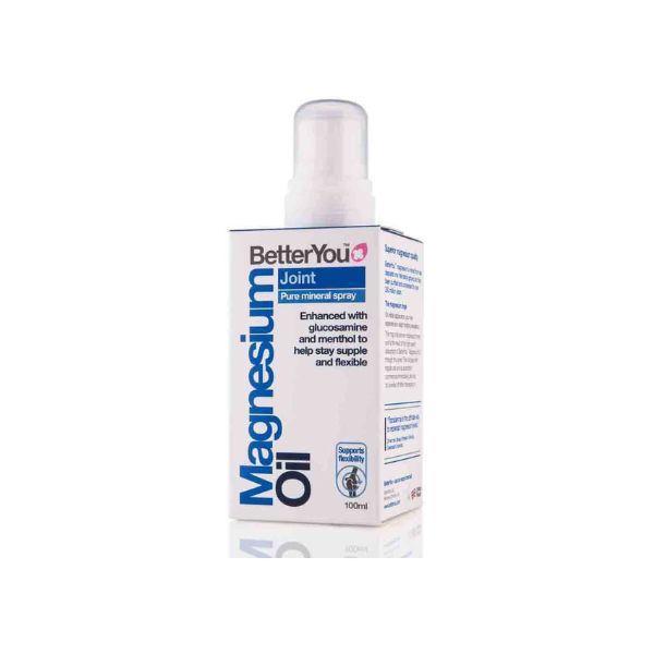 BetterYou Magnesium Joint Body Spray 100ml + Vegan Glucosamine for joints and muscles, support relaxation and ease of movement