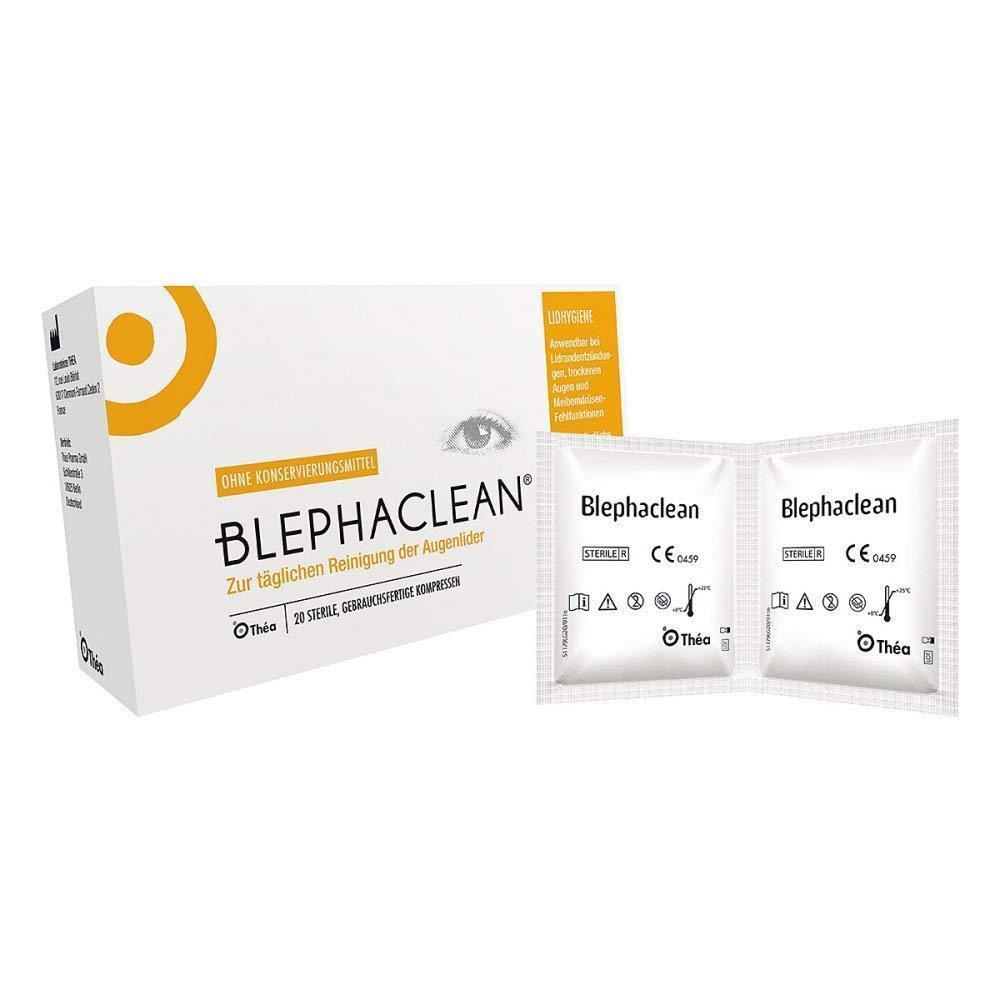 Blephaclean Wipes 20 Sterile, Preservative-Free, For Blepharitis, Dry Eye & Sensitive Skin