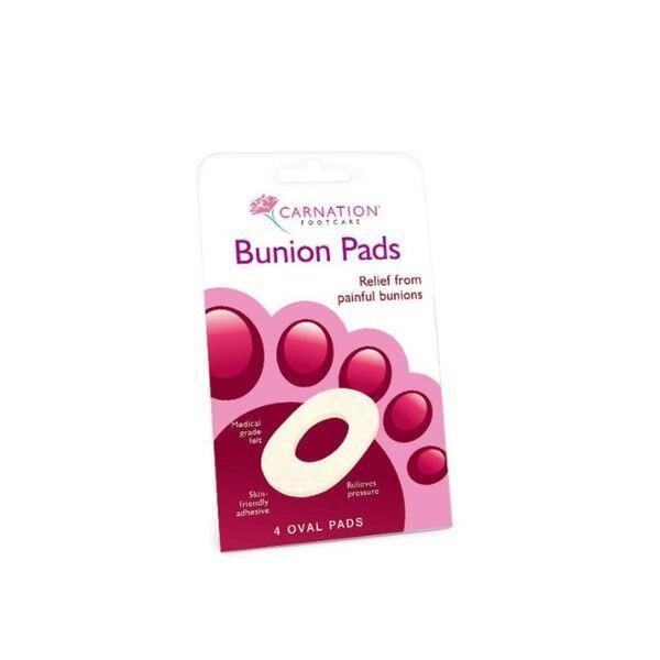 Carnation Bunion Pads 4 Pack - Relief from Painful Bunions - Felt, Skin-friendly adhesive, Medical grade felt, Relieves pressure