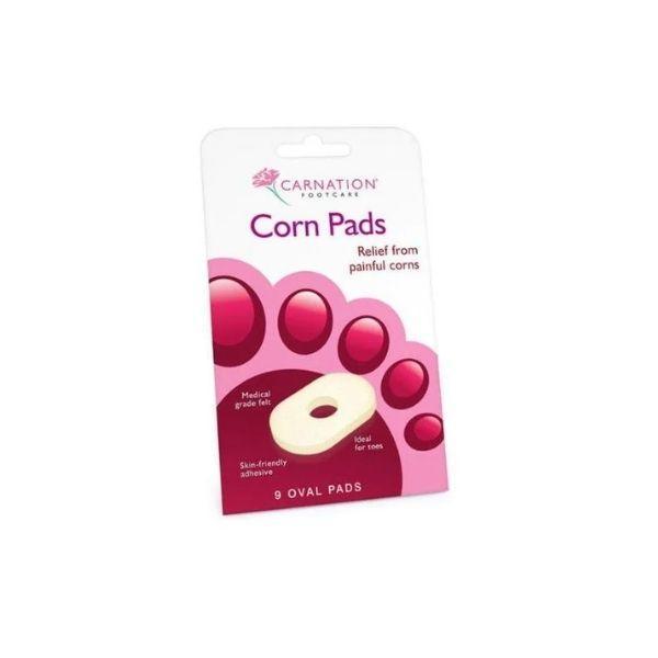 Carnation Oval Corn Pads - Relief from painful corns, Medical grade felt, Skin-friendly adhesive, Ideal for toes
