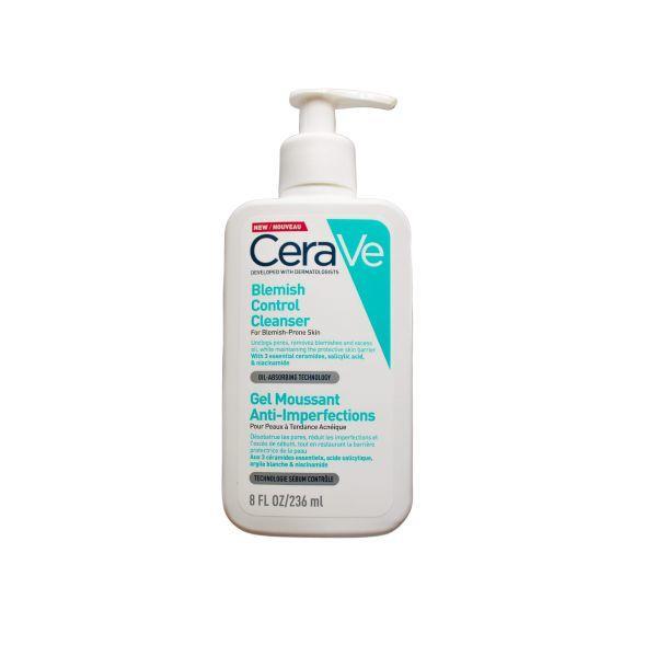 CeraVe Blemish Control Cleanser 236ml - Unclogs Pores, Removes Blemishes, Oil-Absorbing, Salicylic Acid, Niacinamide, Ceramides