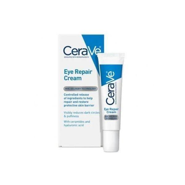 CeraVe Eye Repair Cream 14ml - Reduces Dark Circles & Puffiness, Fragrance-Free