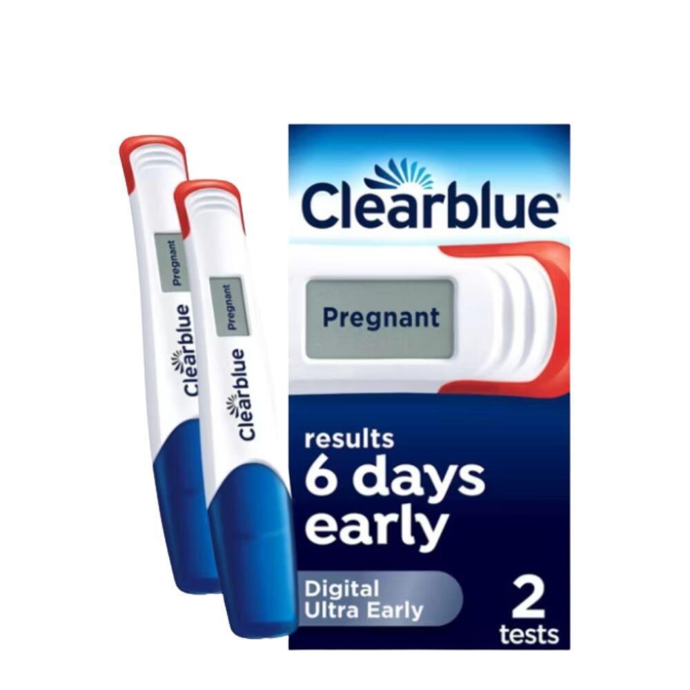 Clearblue Digital Ultra Early Pregnancy Test - 2 Tests, Clear Results in Words, 6 Days Early, Over 99% Accurate